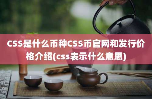 CSS是什么币种CSS币官网和发行价格介绍(css表示什么意思)