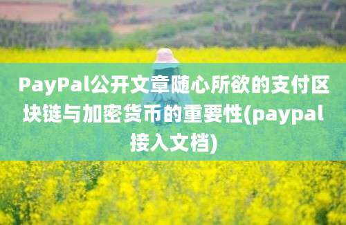 PayPal公开文章随心所欲的支付区块链与加密货币的重要性(paypal接入文档)