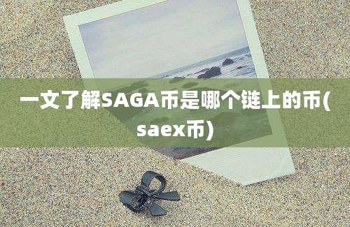 一文了解SAGA币是哪个链上的币(saex币)