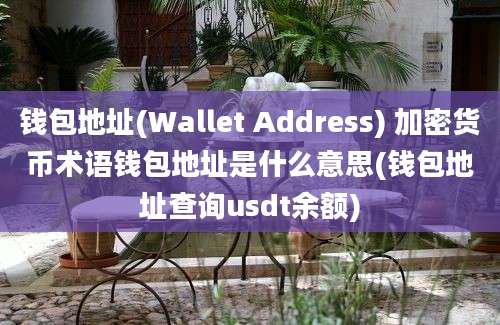 钱包地址(Wallet Address) 加密货币术语钱包地址是什么意思(钱包地址查询usdt余额)