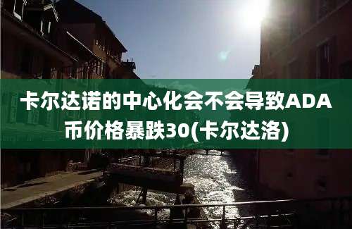 卡尔达诺的中心化会不会导致ADA币价格暴跌30(卡尔达洛)