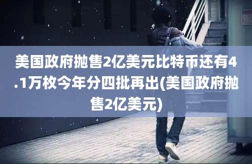 美国政府抛售2亿美元比特币还有4.1万枚今年分四批再出(美国政府抛售2亿美元)