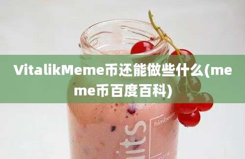 VitalikMeme币还能做些什么(meme币百度百科)