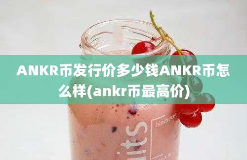 ANKR币发行价多少钱ANKR币怎么样(ankr币最高价)