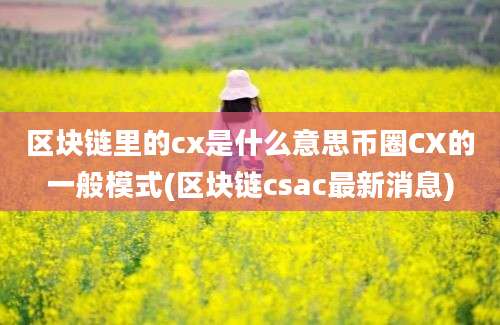 区块链里的cx是什么意思币圈CX的一般模式(区块链csac最新消息)