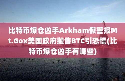 比特币爆仓凶手Arkham假警报Mt.Gox美国政府抛售BTC引恐慌(比特币爆仓凶手有哪些)