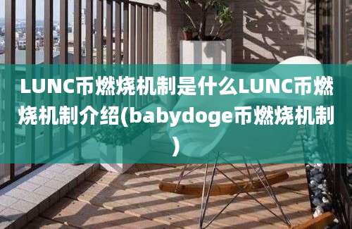 LUNC币燃烧机制是什么LUNC币燃烧机制介绍(babydoge币燃烧机制)