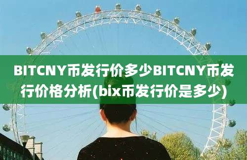 BITCNY币发行价多少BITCNY币发行价格分析(bix币发行价是多少)