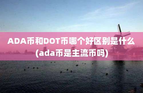 ADA币和DOT币哪个好区别是什么(ada币是主流币吗)