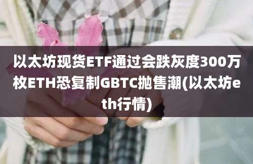 以太坊现货ETF通过会跌灰度300万枚ETH恐复制GBTC抛售潮(以太坊eth行情)