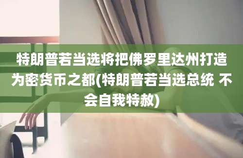 特朗普若当选将把佛罗里达州打造为密货币之都(特朗普若当选总统 不会自我特赦)