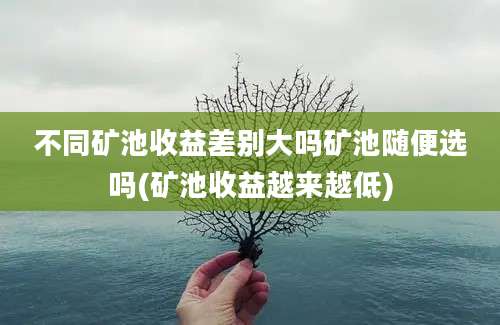 不同矿池收益差别大吗矿池随便选吗(矿池收益越来越低)