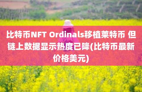 比特币NFT Ordinals移植莱特币 但链上数据显示热度已降(比特币最新价格美元)