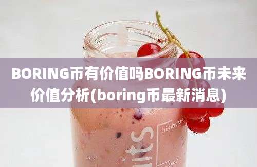 BORING币有价值吗BORING币未来价值分析(boring币最新消息)