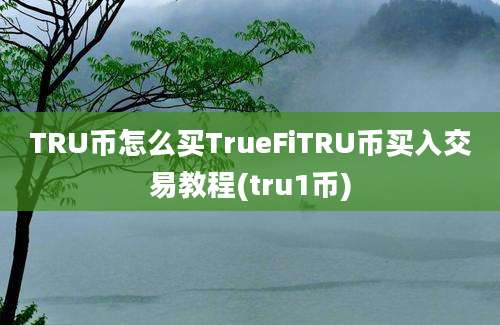 TRU币怎么买TrueFiTRU币买入交易教程(tru1币)