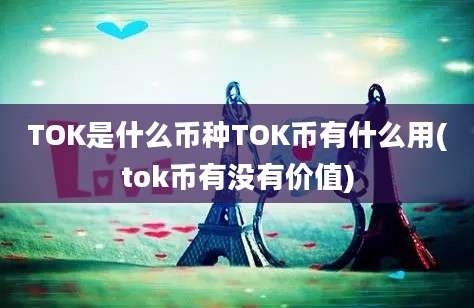 TOK是什么币种TOK币有什么用(tok币有没有价值)