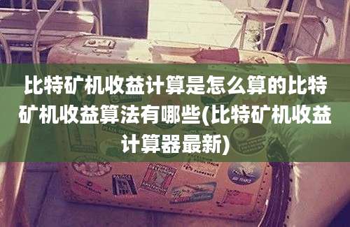 比特矿机收益计算是怎么算的比特矿机收益算法有哪些(比特矿机收益计算器最新)