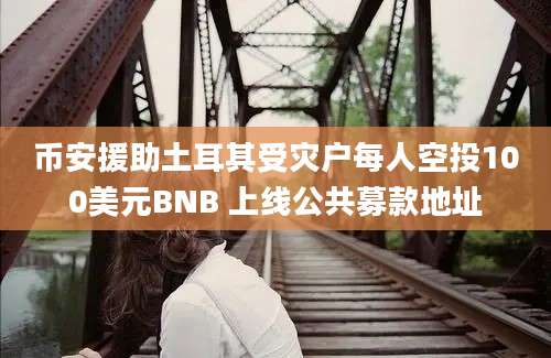 币安援助土耳其受灾户每人空投100美元BNB 上线公共募款地址