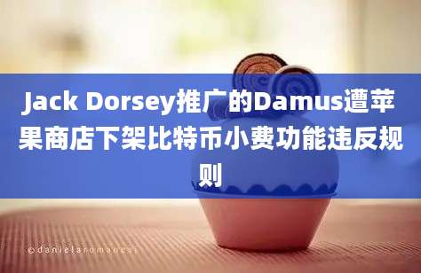 Jack Dorsey推广的Damus遭苹果商店下架比特币小费功能违反规则