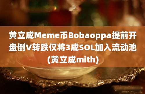 黄立成Meme币Bobaoppa提前开盘倒V转跌仅将3成SOL加入流动池(黄立成mith)