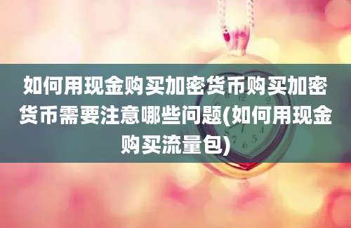 如何用现金购买加密货币购买加密货币需要注意哪些问题(如何用现金购买流量包)