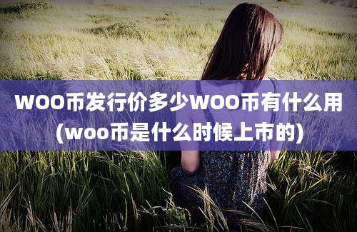 WOO币发行价多少WOO币有什么用(woo币是什么时候上市的)