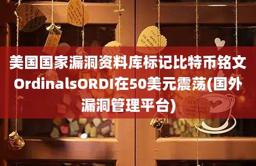 美国国家漏洞资料库标记比特币铭文OrdinalsORDI在50美元震荡(国外漏洞管理平台)