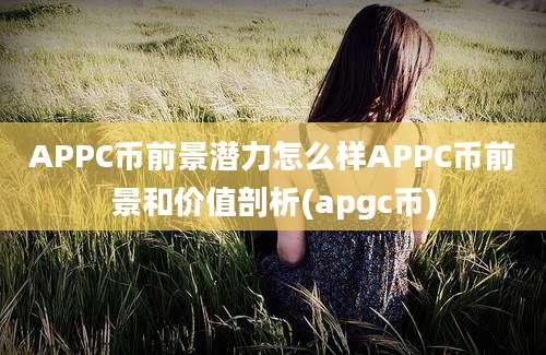 APPC币前景潜力怎么样APPC币前景和价值剖析(apgc币)