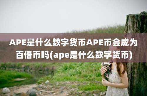 APE是什么数字货币APE币会成为百倍币吗(ape是什么数字货币)