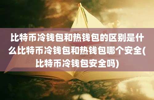 比特币冷钱包和热钱包的区别是什么比特币冷钱包和热钱包哪个安全(比特币冷钱包安全吗)