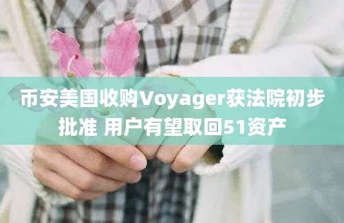 币安美国收购Voyager获法院初步批准 用户有望取回51资产