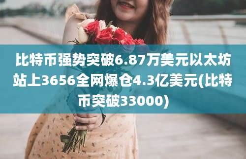 比特币强势突破6.87万美元以太坊站上3656全网爆仓4.3亿美元(比特币突破33000)