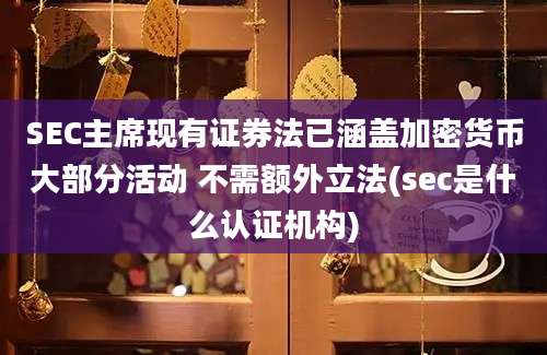 SEC主席现有证券法已涵盖加密货币大部分活动 不需额外立法(sec是什么认证机构)