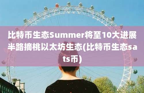 比特币生态Summer将至10大进展半路摘桃以太坊生态(比特币生态sats币)