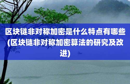 区块链非对称加密是什么特点有哪些(区块链非对称加密算法的研究及改进)