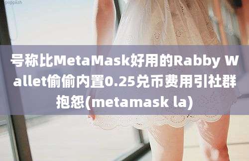 号称比MetaMask好用的Rabby Wallet偷偷内置0.25兑币费用引社群抱怨(metamask la)