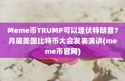 Meme币TRUMP可以埋伏特朗普7月底美国比特币大会发表演讲(meme币官网)