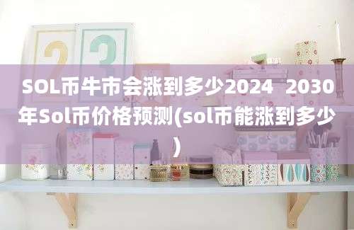 SOL币牛市会涨到多少2024  2030年Sol币价格预测(sol币能涨到多少)