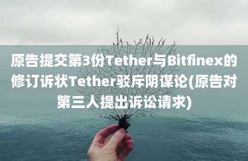 原告提交第3份Tether与Bitfinex的修订诉状Tether驳斥阴谋论(原告对第三人提出诉讼请求)