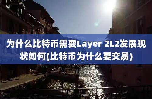 为什么比特币需要Layer 2L2发展现状如何(比特币为什么要交易)