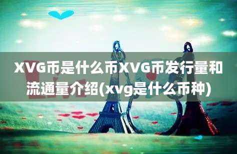 XVG币是什么币XVG币发行量和流通量介绍(xvg是什么币种)