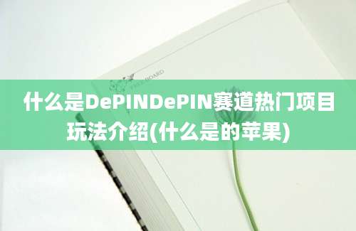 什么是DePINDePIN赛道热门项目玩法介绍(什么是的苹果)