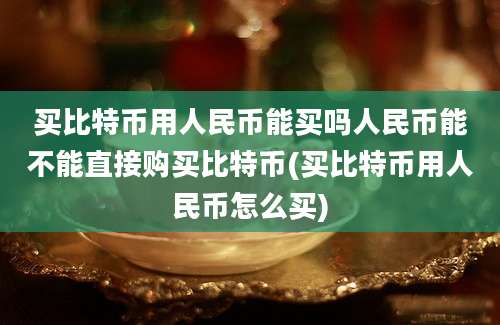 买比特币用人民币能买吗人民币能不能直接购买比特币(买比特币用人民币怎么买)