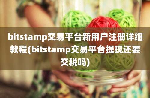 bitstamp交易平台新用户注册详细教程(bitstamp交易平台提现还要交税吗)