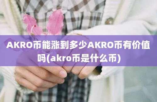 AKRO币能涨到多少AKRO币有价值吗(akro币是什么币)