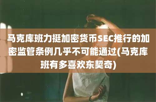 马克库班力挺加密货币SEC推行的加密监管条例几乎不可能通过(马克库班有多喜欢东契奇)