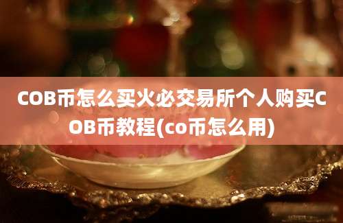 COB币怎么买火必交易所个人购买COB币教程(co币怎么用)