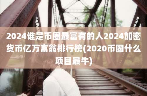 2024谁是币圈最富有的人2024加密货币亿万富翁排行榜(2020币圈什么项目最牛)