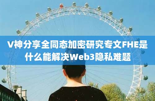 V神分享全同态加密研究专文FHE是什么能解决Web3隐私难题