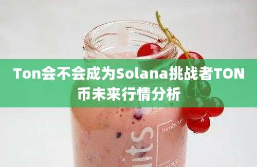 Ton会不会成为Solana挑战者TON币未来行情分析